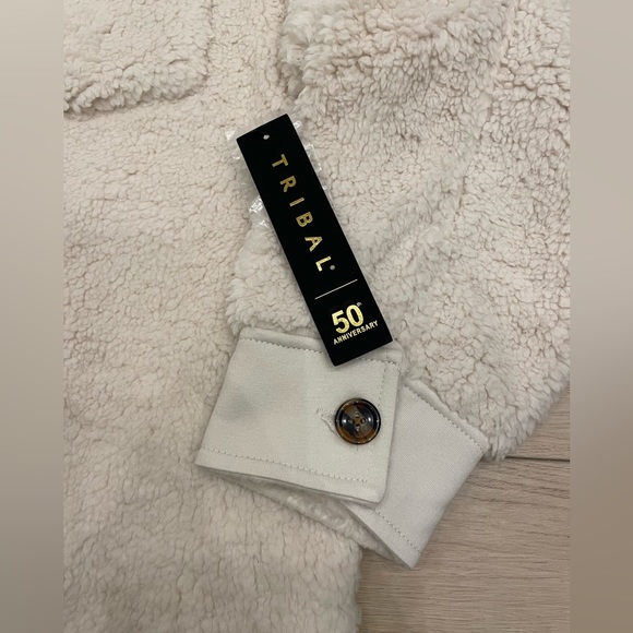 Womens Tribal Faux Sherpa Shirt Jacket Size Medium - Picture 2 of 9